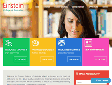 Tablet Screenshot of einsteincollege-australia.com